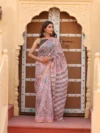 Soft Pink Kota Doria Saree – Lightweight, Elegant & Traditional Grace
