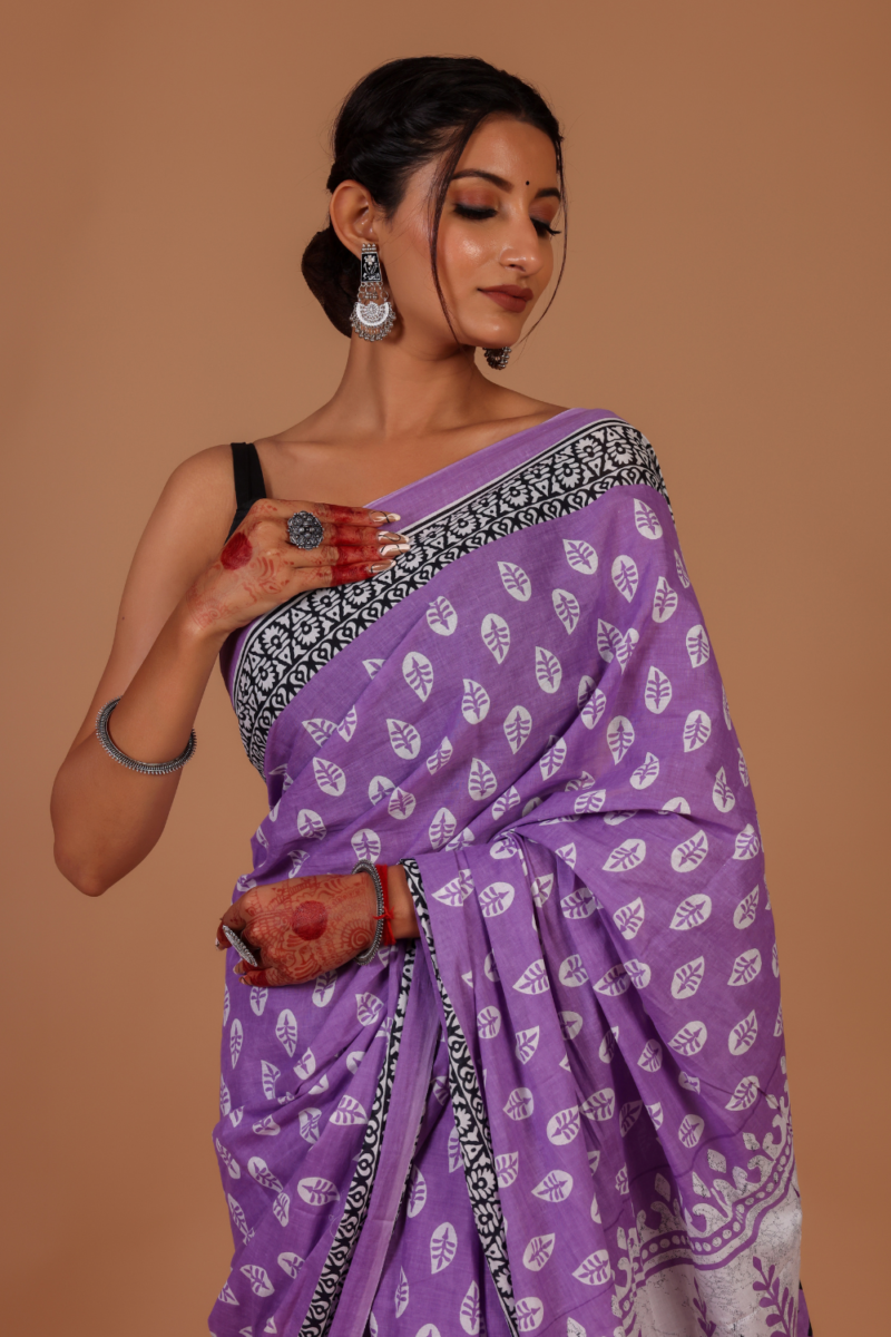 Soft Lavender Saree – Elegant, Subtle & Perfect for Every Occasion - Image 2