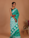 Stunning Turquoise Green Saree – Vibrant, Elegant & Timelessly Beautiful
